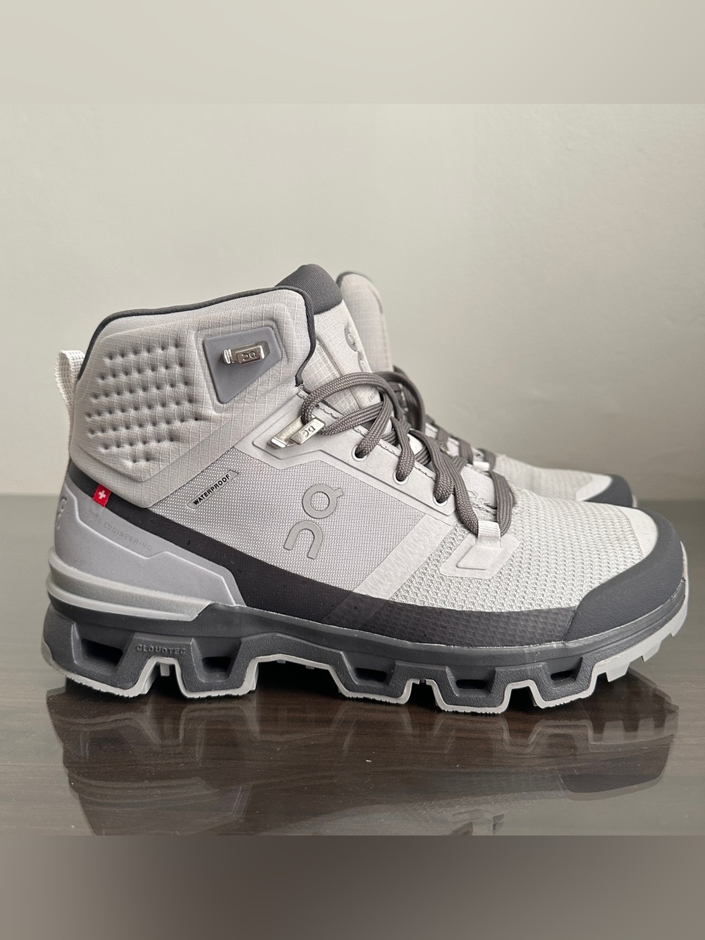 ON cloudrock mid waterproof hiking boots
